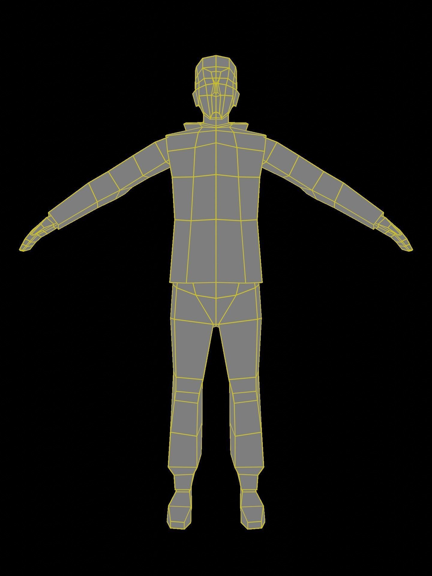PSX PS1 low poly male character Low-poly 3D model_5