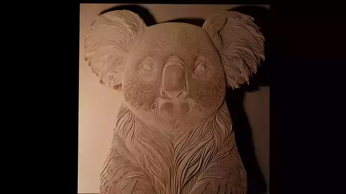 Koala CNC 3d Print High Relief Sand Casting 3D print model