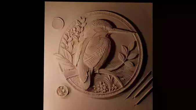 Kingfisher CNC 3d Print High Relief Sand Casting