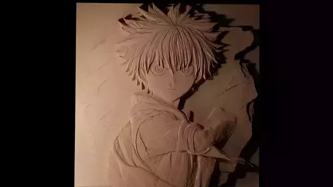 Killua Zoldyck CNC 3d Print High Relief Sand Casting