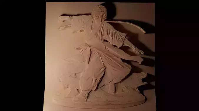 Kenshin Himura CNC 3d Print High Relief Sand Casting 3D print model