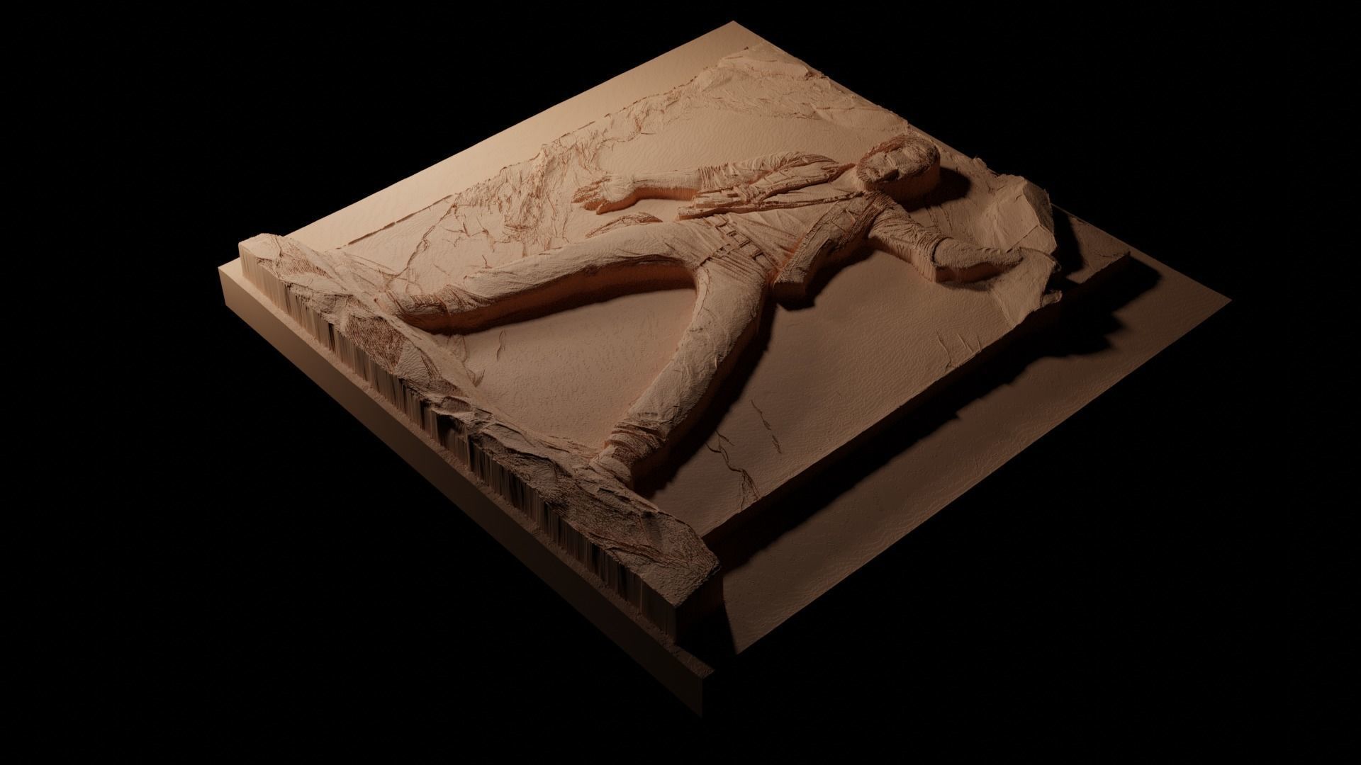 Joel CNC 3d Print High Relief Sand Casting 3D print model_1