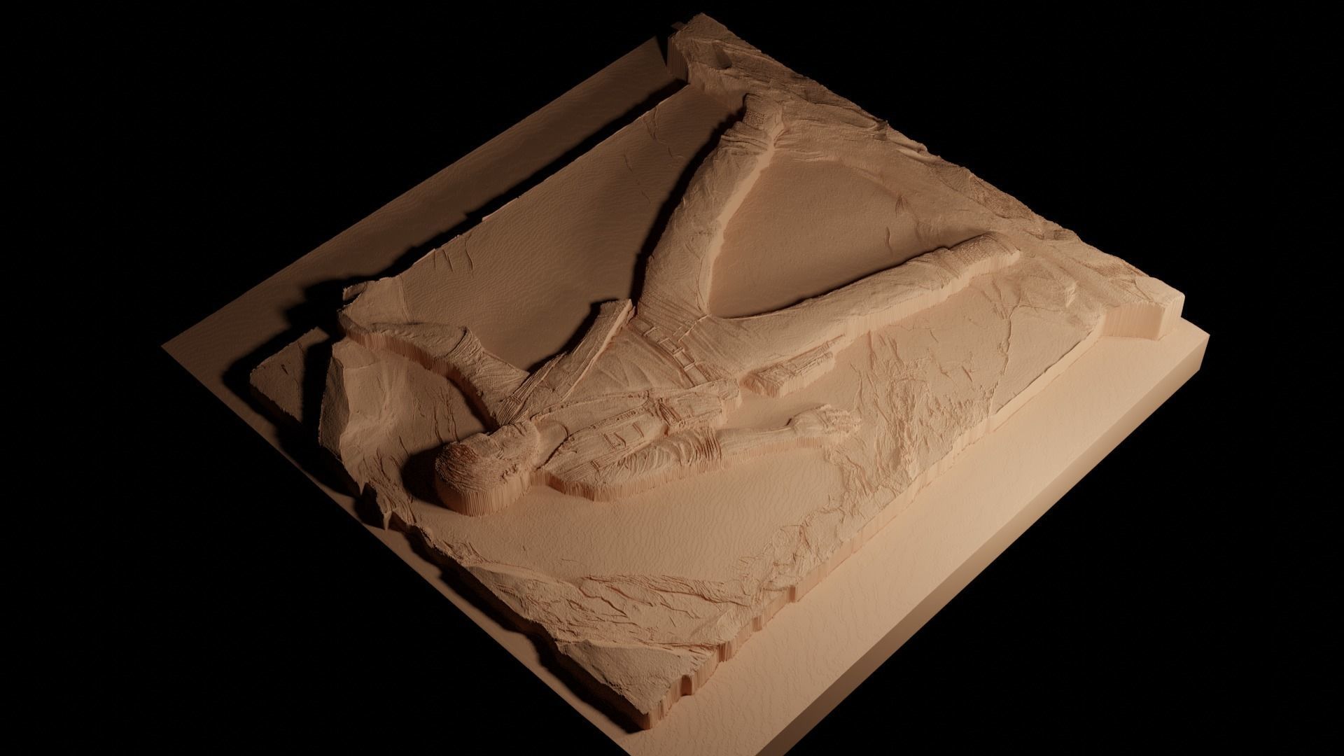 Joel CNC 3d Print High Relief Sand Casting 3D print model_4