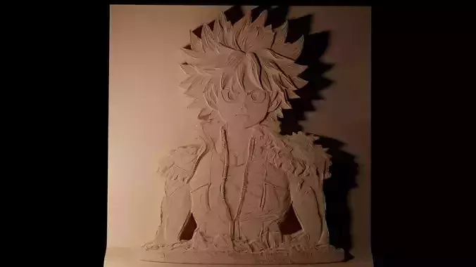 Izuku Midoriya CNC 3d Print High Relief Sand Casting