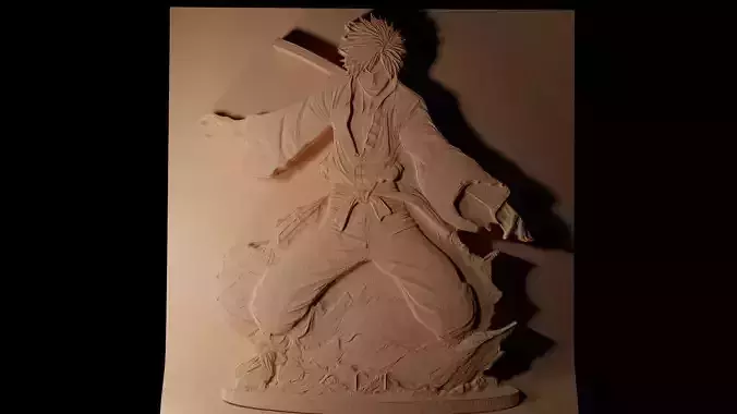 Ichigo Kurosaki CNC 3d Print High Relief Sand Casting