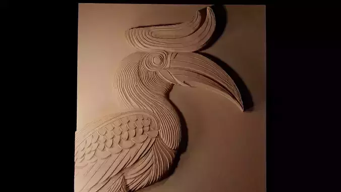 Hornbill CNC 3d Print High Relief Sand Casting