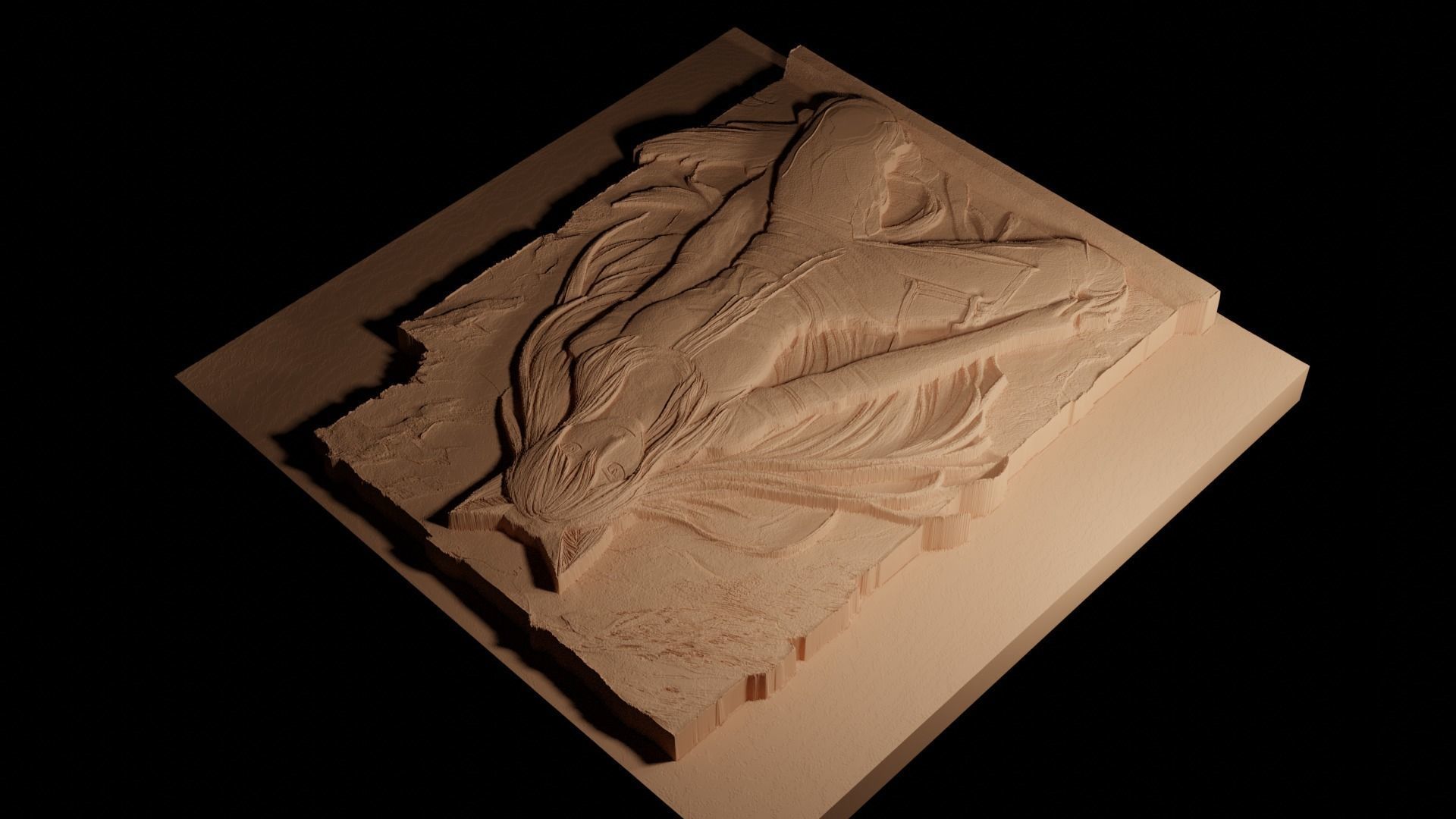 Holo CNC 3d Print High Relief Sand Casting 3D print model_4