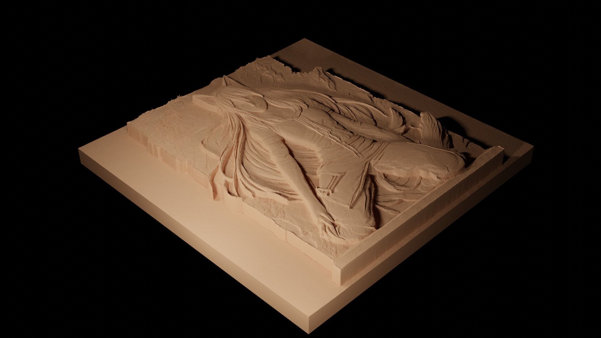 Holo CNC 3d Print High Relief Sand Casting 3D print model_2