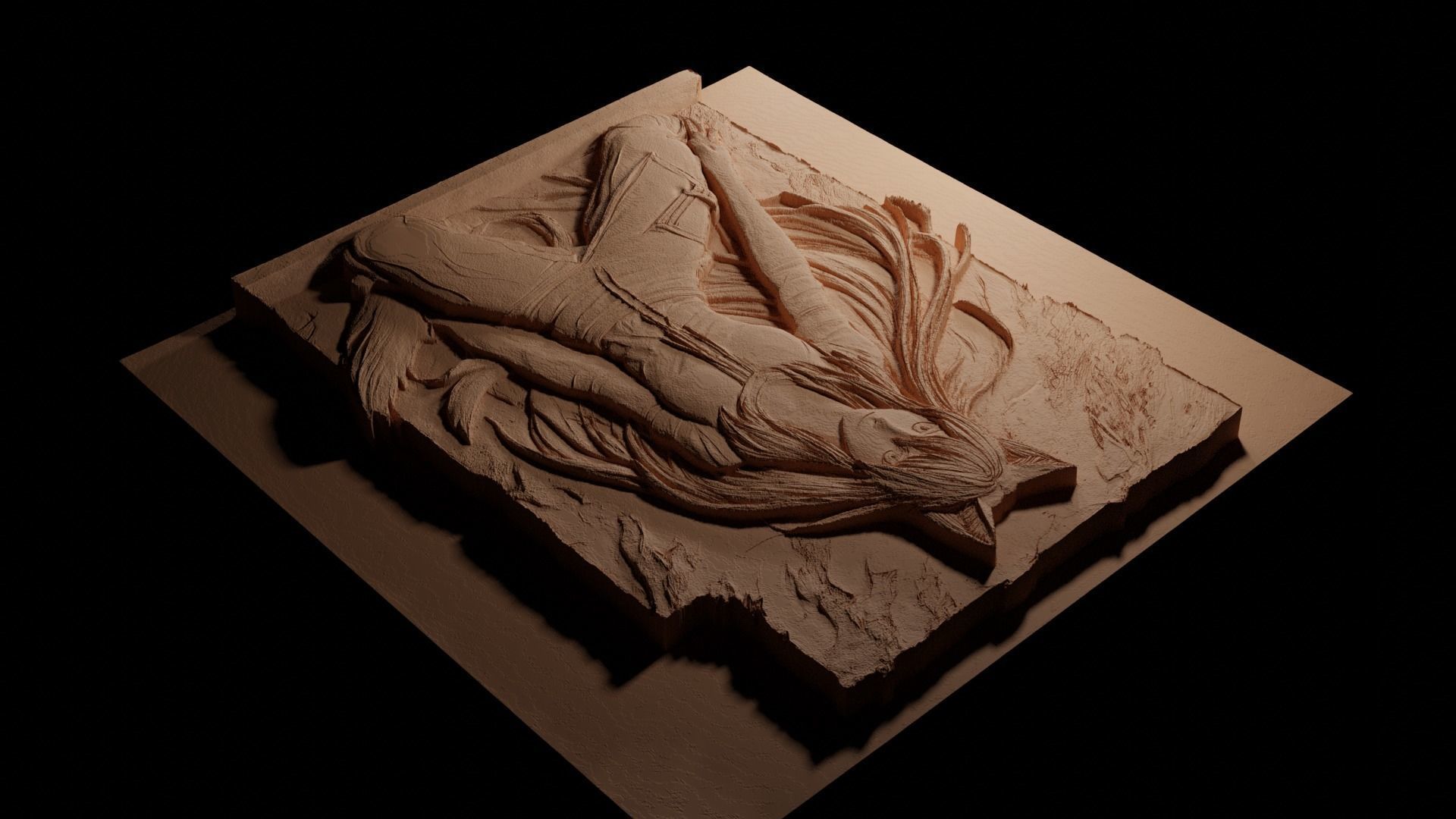 Holo CNC 3d Print High Relief Sand Casting 3D print model_3