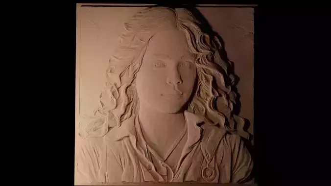 Hermione Granger CNC 3d Print High Relief Sand Casting