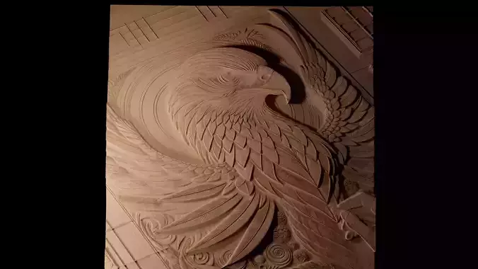 Hawk CNC 3d Print High Relief Sand Casting