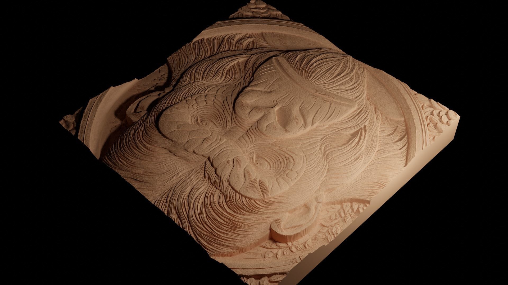 Gorilla CNC 3d Print High Relief Sand Casting 3D print model_4