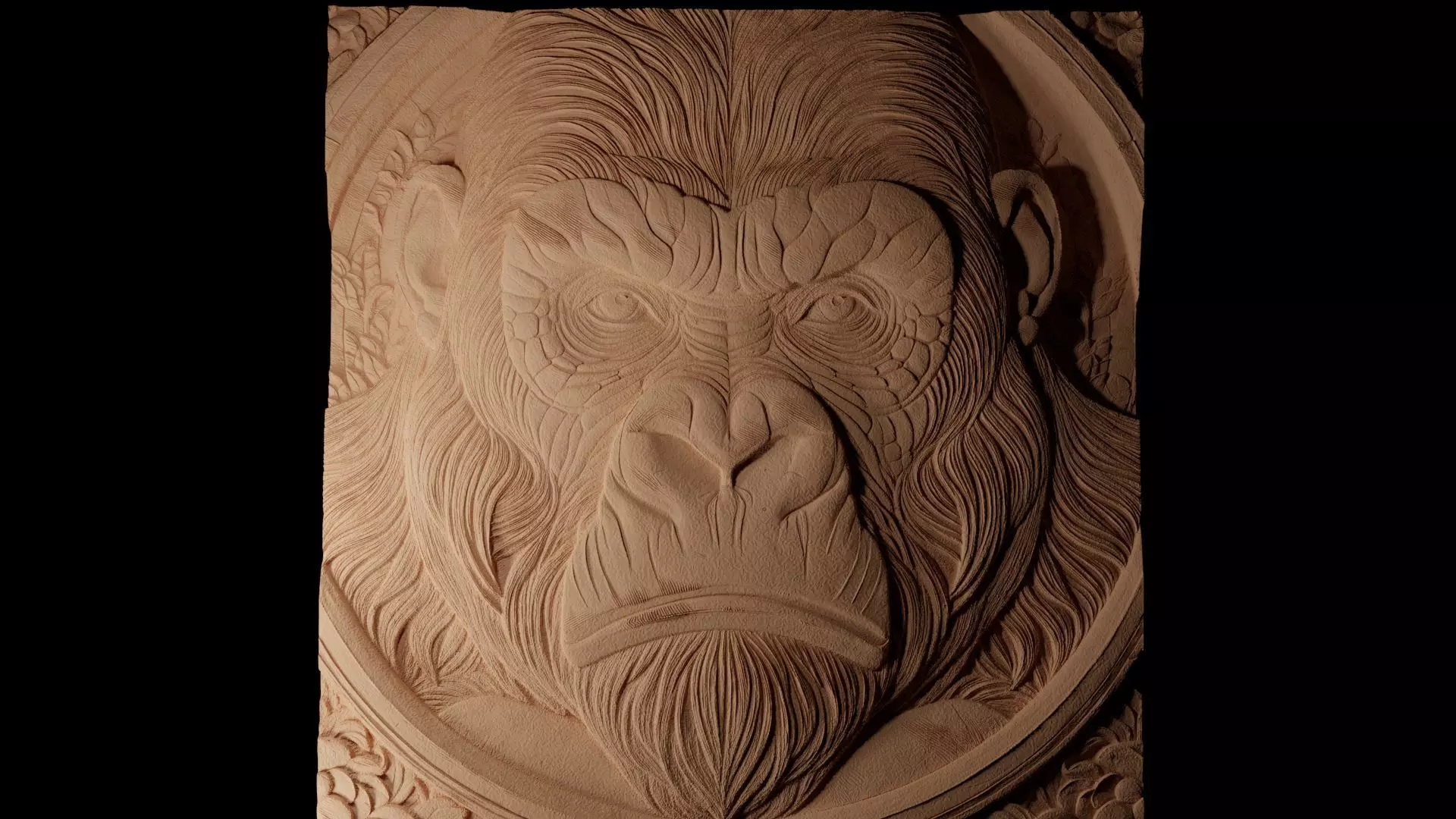 Gorilla CNC 3d Print High Relief Sand Casting 3D print model_0