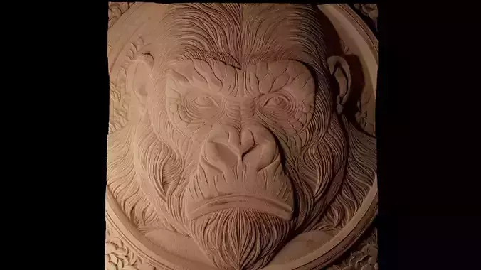 Gorilla CNC 3d Print High Relief Sand Casting