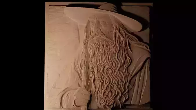 Gandalf CNC 3d Print High Relief Sand Casting