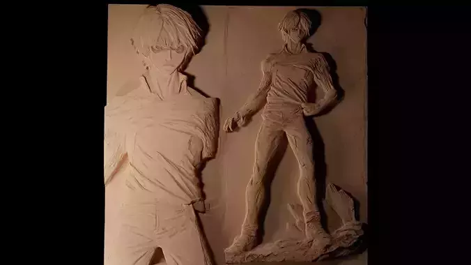 Eren Yeager CNC 3d Print High Relief Sand Casting