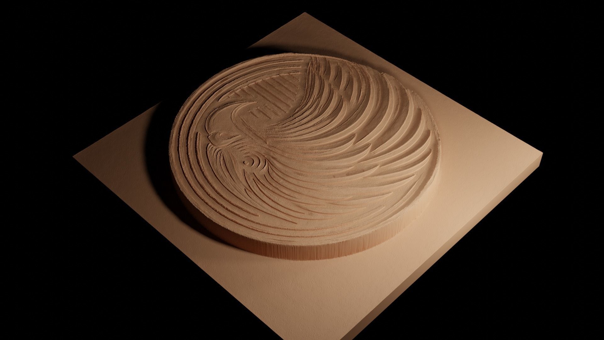 Eagle CNC 3d Print High Relief Sand Casting 3D print model_4