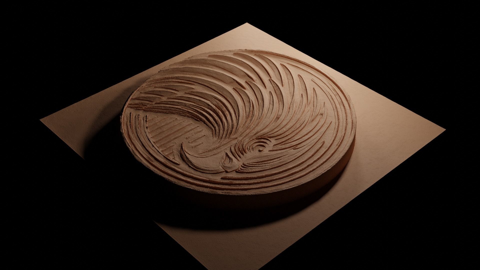 Eagle CNC 3d Print High Relief Sand Casting 3D print model_3