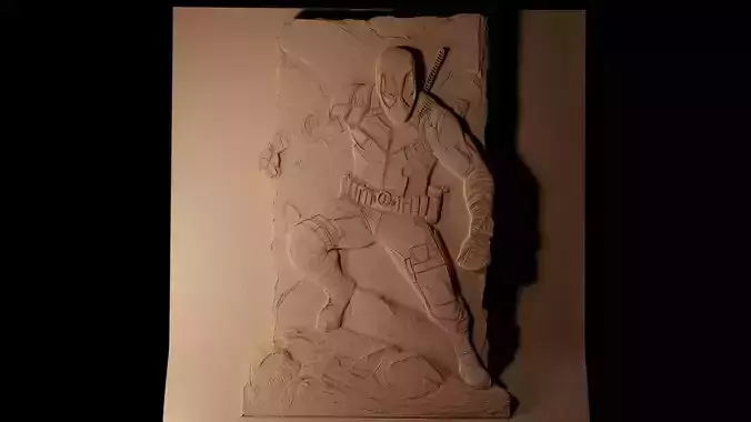 Deadpool CNC 3d Print High Relief Sand Casting