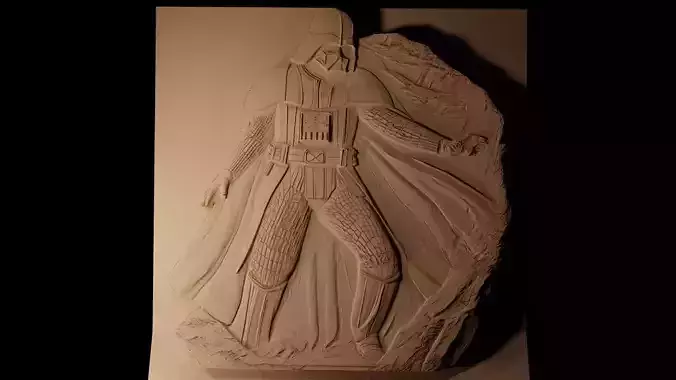 Darth Vader CNC 3d Print High Relief Sand Casting