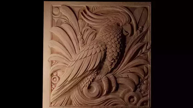 Cockatoo CNC 3d Print High Relief Sand Casting
