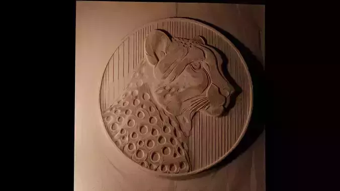 Cheetah CNC 3d Print High Relief Sand Casting