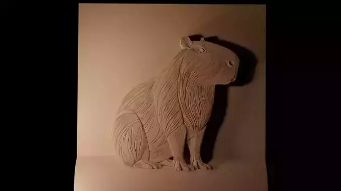 Capybara CNC 3d Print High Relief Sand Casting