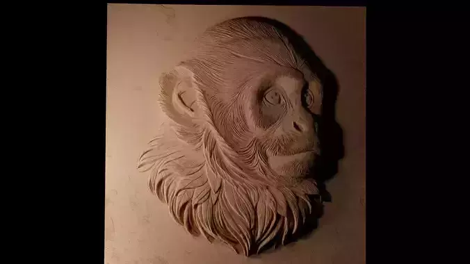 Capuchin Monkey CNC 3d Print High Relief Sand Casting