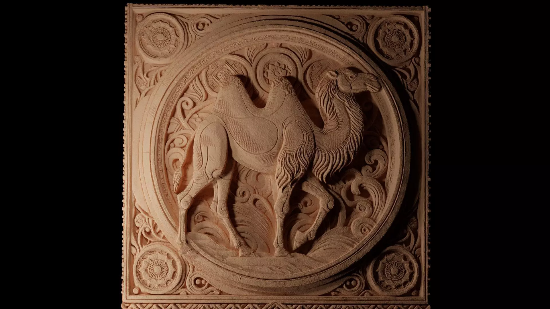 Camel CNC 3d Print High Relief Sand Casting 3D print model_0