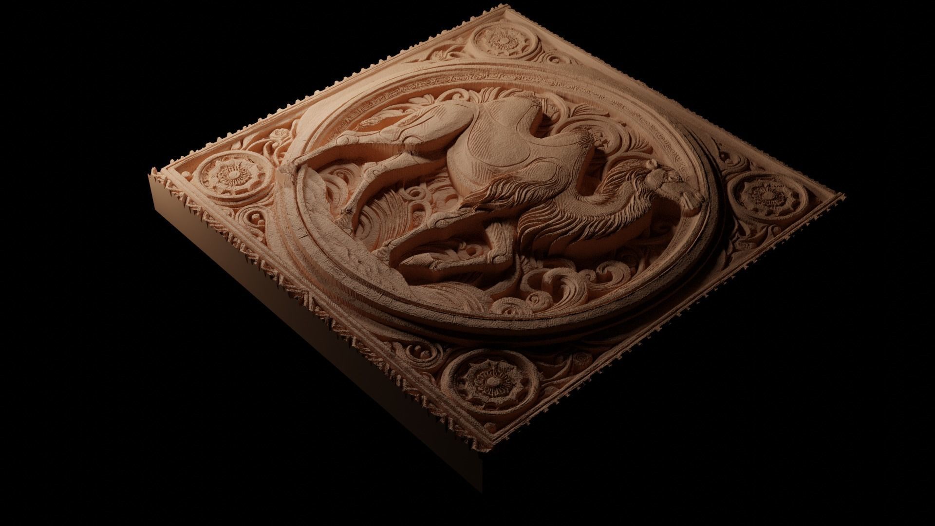 Camel CNC 3d Print High Relief Sand Casting 3D print model_1