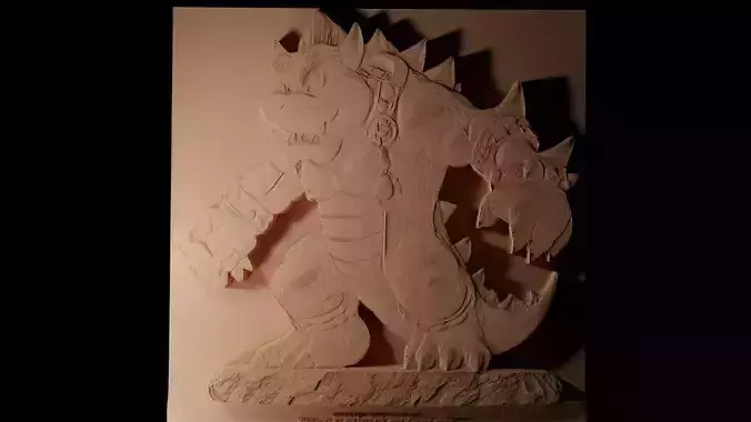 Bowser CNC 3d Print High Relief Sand Casting