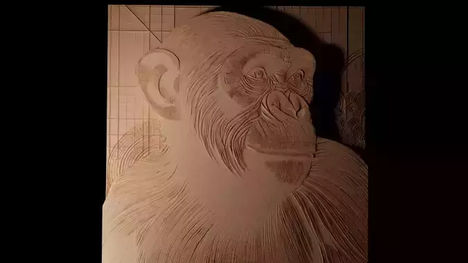 Bonobo CNC 3d Print High Relief Sand Casting