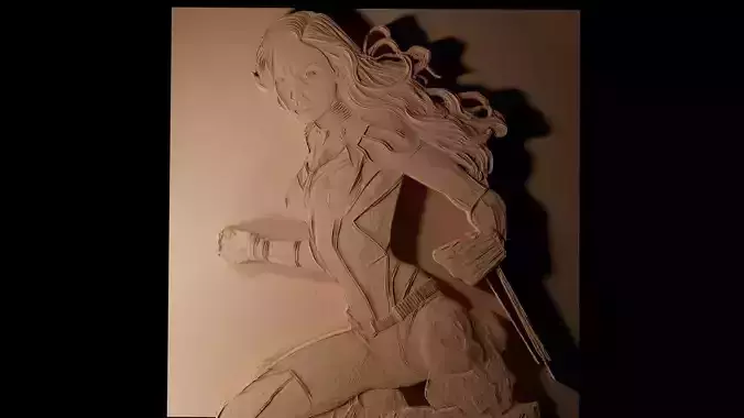 Black Widow CNC 3d Print High Relief Sand Casting