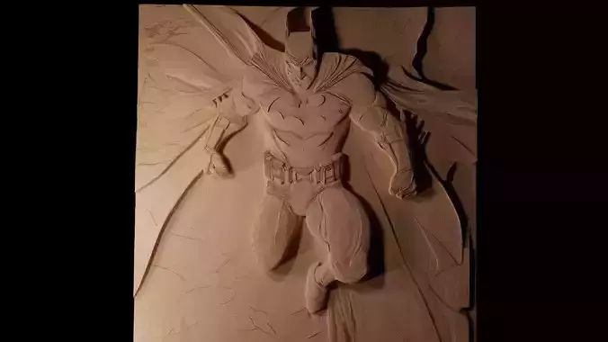 Batman CNC 3d Print High Relief Sand Casting