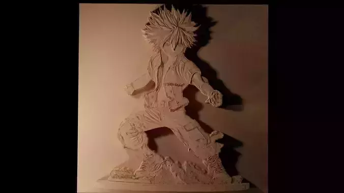 Bakugo Katsuki CNC 3d Print High Relief Sand Casting 3D print model