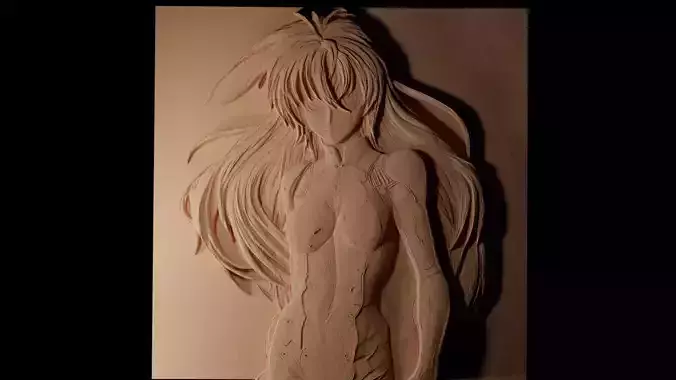 Asuka Langley Soryu CNC 3d Print High Relief Sand Casting