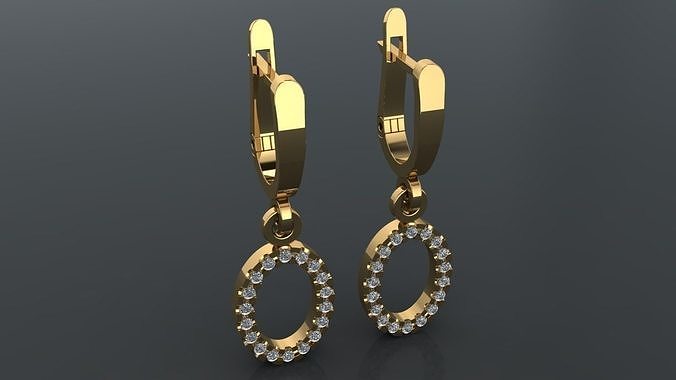 Simple yet elegant earrings 3D print model