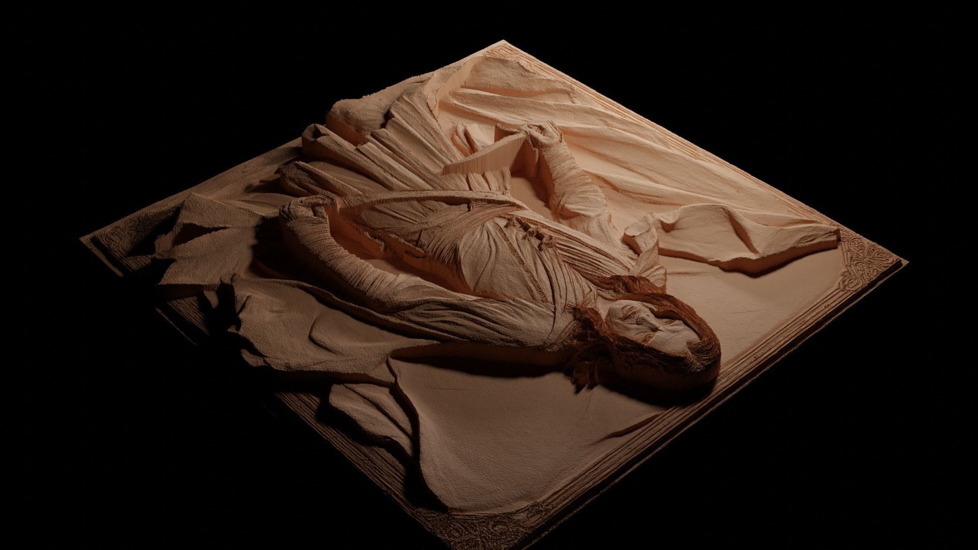 Aragorn CNC 3d Print High Relief Sand Casting 3D print model_3