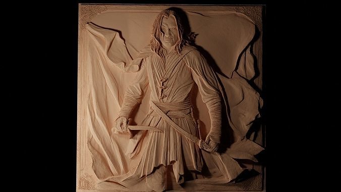 Aragorn CNC 3d Print High Relief Sand Casting 3D print model