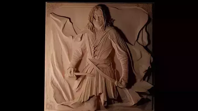 Aragorn CNC 3d Print High Relief Sand Casting 3D print model