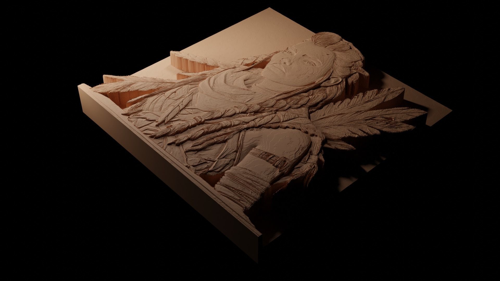 Aloy CNC 3d Print High Relief Sand Casting 3D print model_1