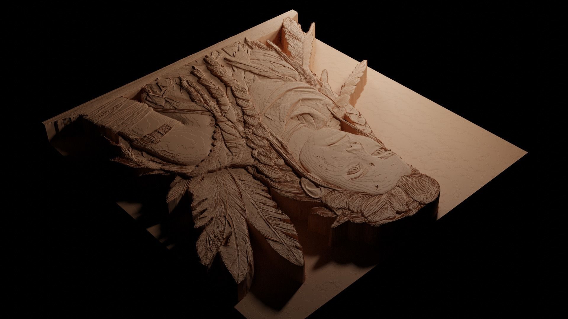 Aloy CNC 3d Print High Relief Sand Casting 3D print model_3