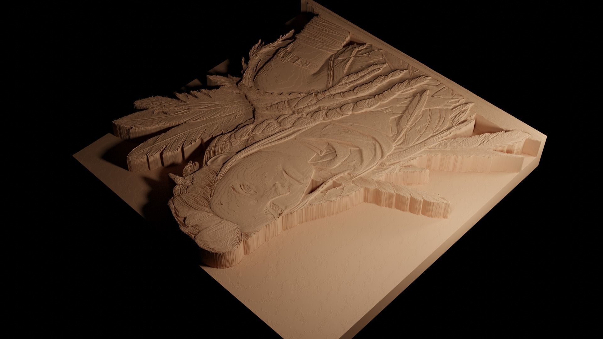 Aloy CNC 3d Print High Relief Sand Casting 3D print model_4