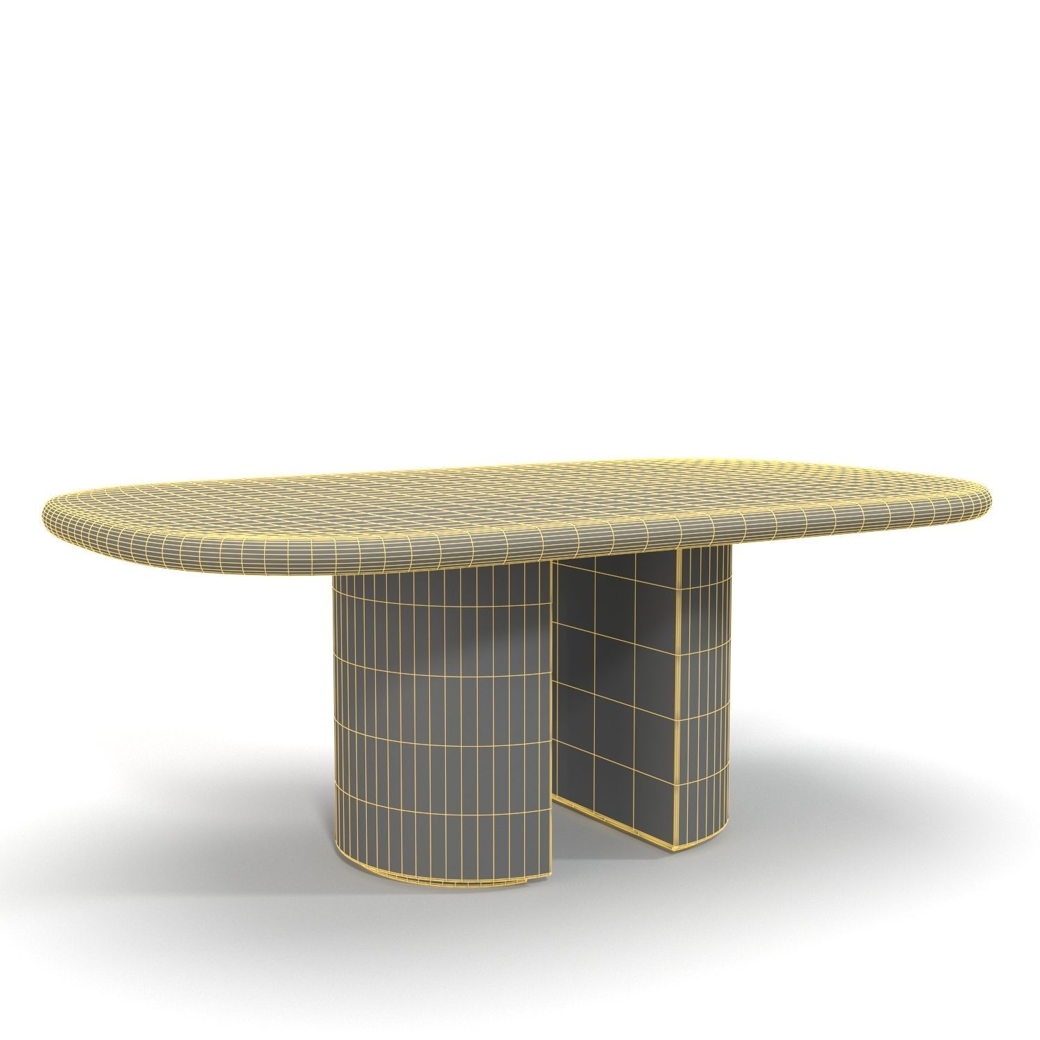 Knife Edge Dining Table  PBR 3D model_5