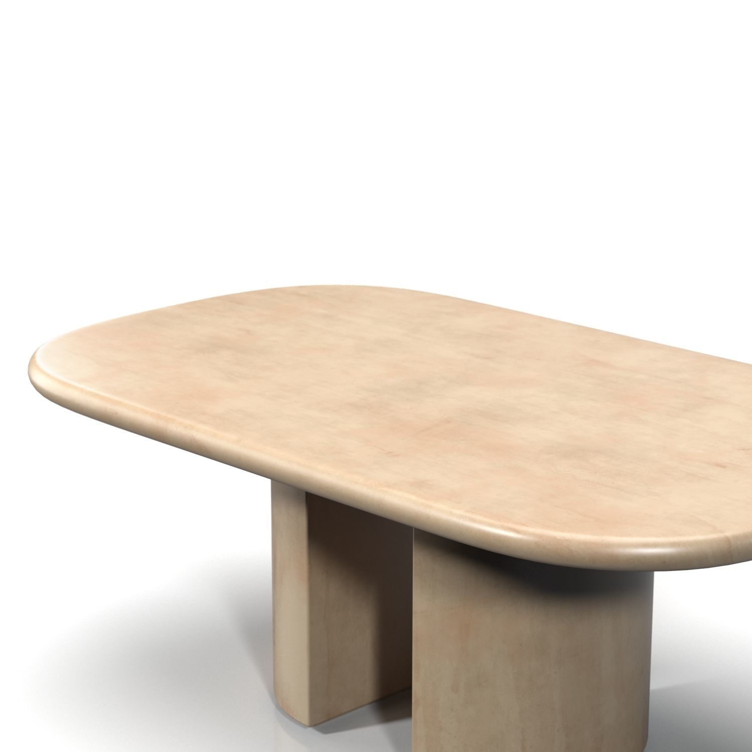 Knife Edge Dining Table  PBR 3D model_3