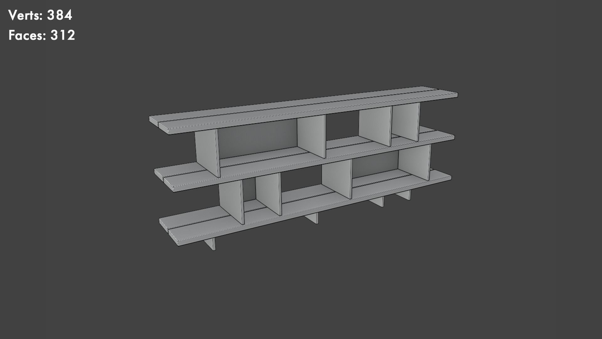 Low Poly Bookcases Pack Low-poly 3D model_16