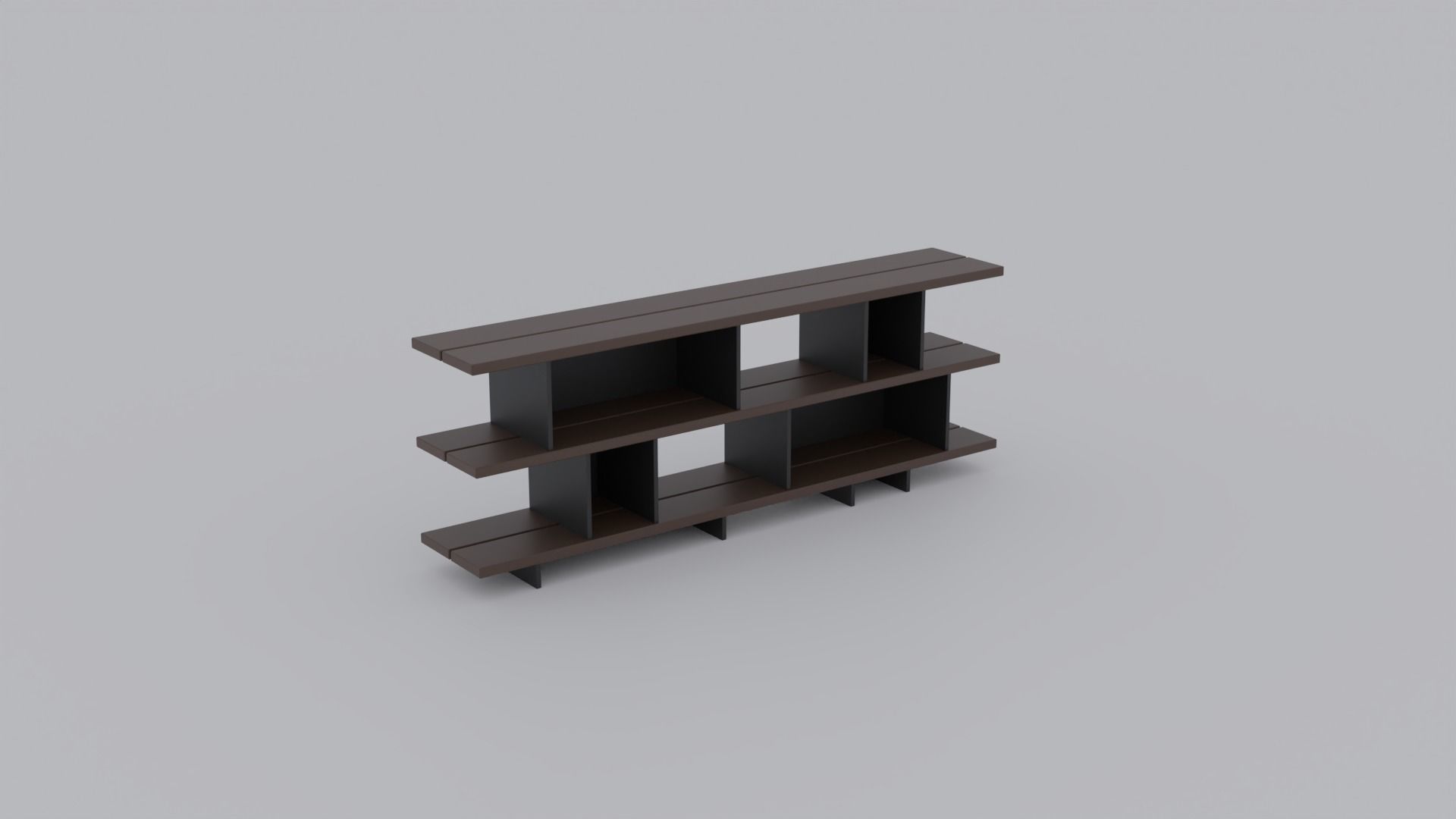 Low Poly Bookcases Pack Low-poly 3D model_6