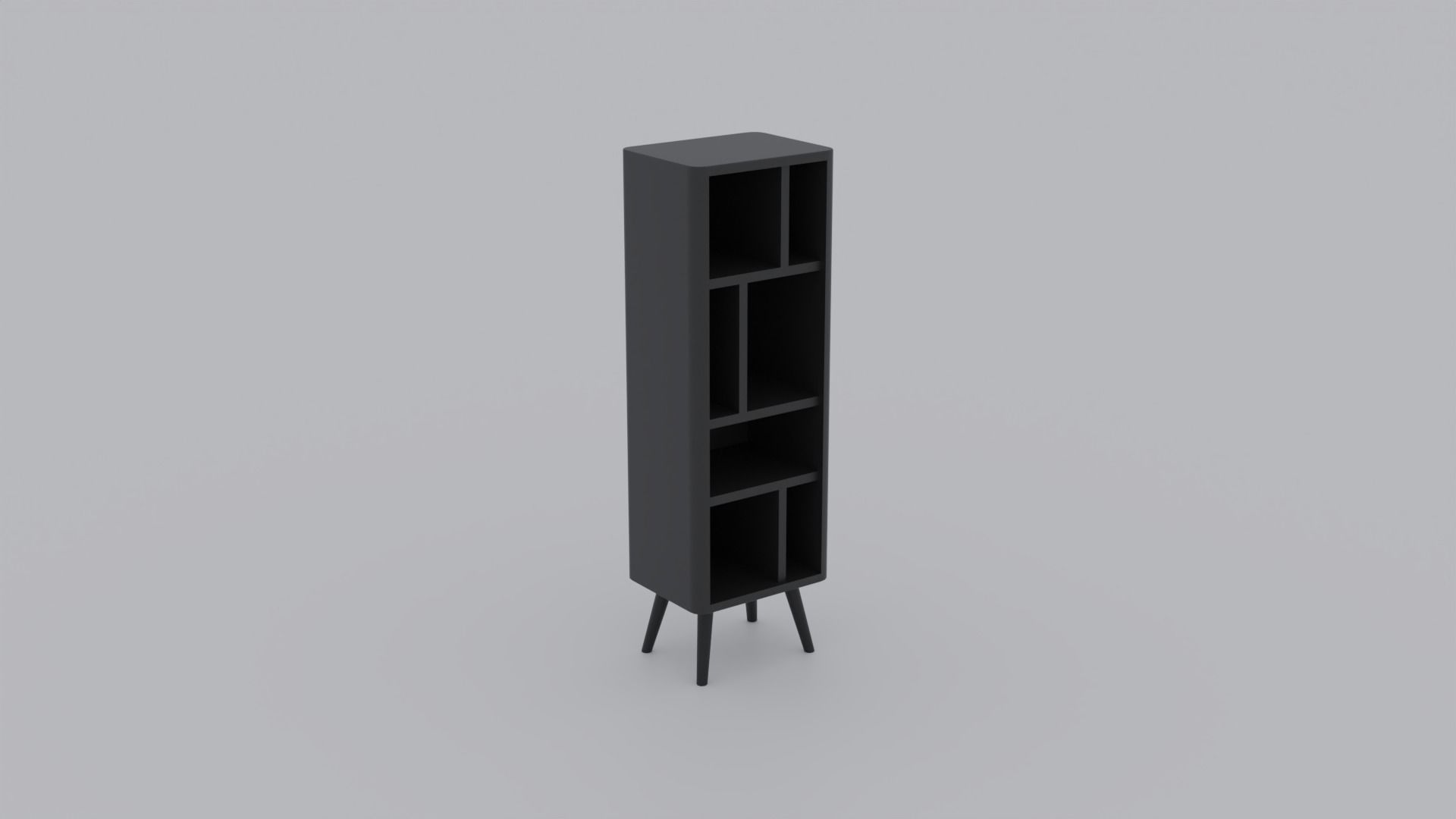 Low Poly Bookcases Pack Low-poly 3D model_8