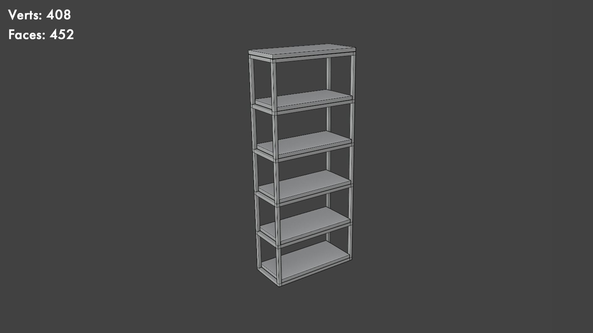 Low Poly Bookcases Pack Low-poly 3D model_13