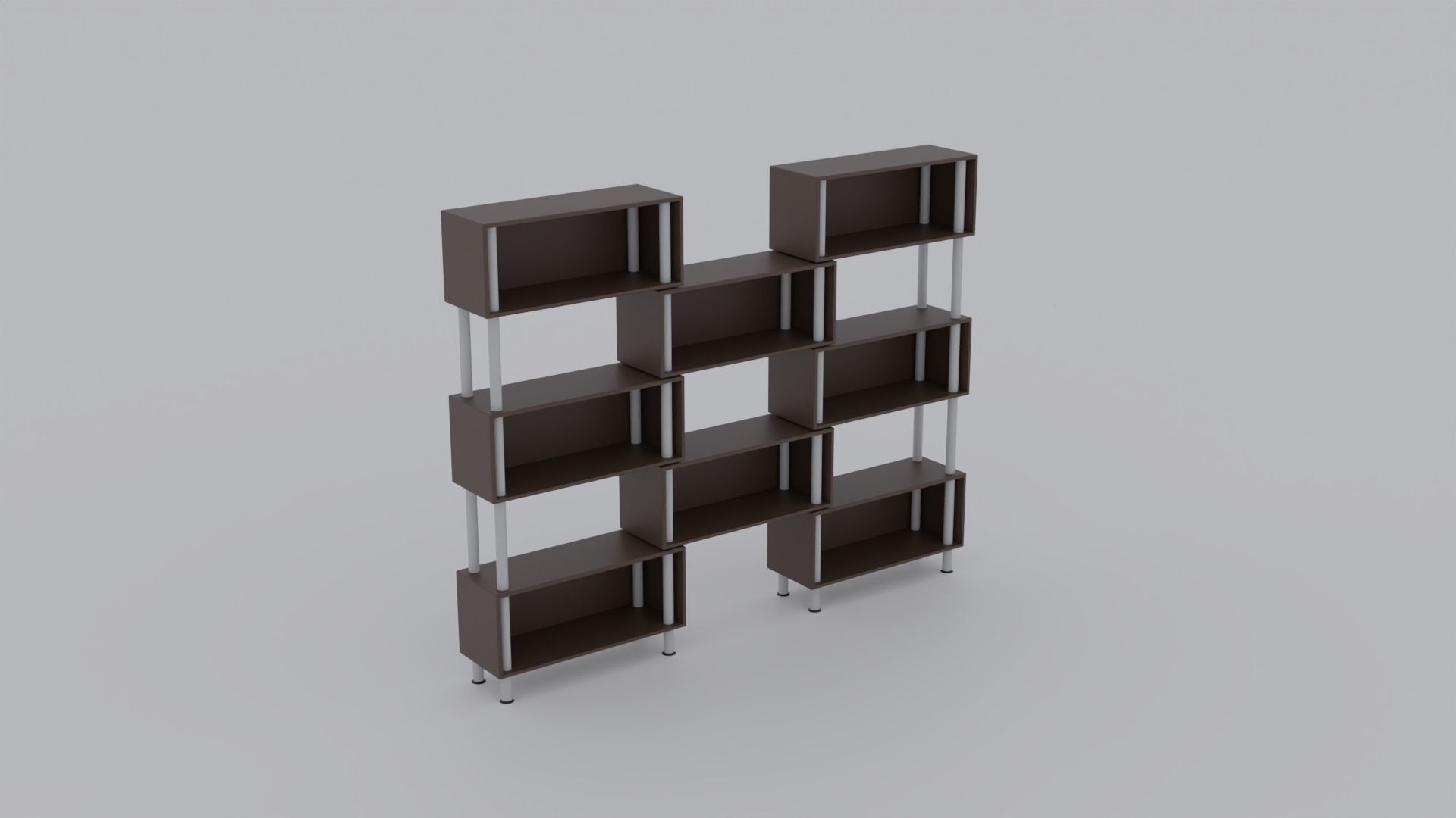 Low Poly Bookcases Pack Low-poly 3D model_9